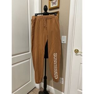 Women's Sunkissed Coconut Brown Sweatpants Size S